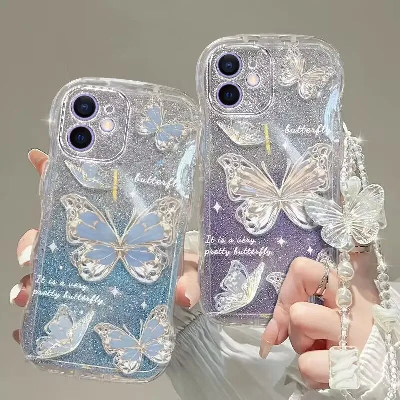 HP168 Short. Stylish Pearl Chain with Universal Design-premium Double Buckle Bow for Phone Accessories. Instagram-worthy Fashion