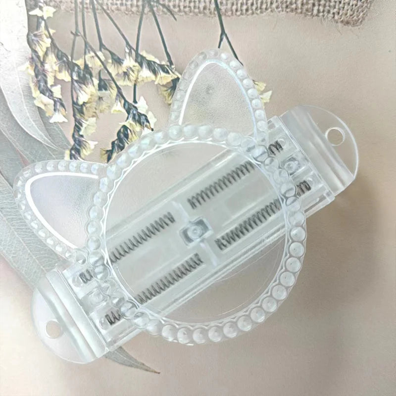 Transparent PC Cat Ear Mobile Phone Back Clip with Hanging Rope Telescopic Accessory for DIY Mobile Phone Holder