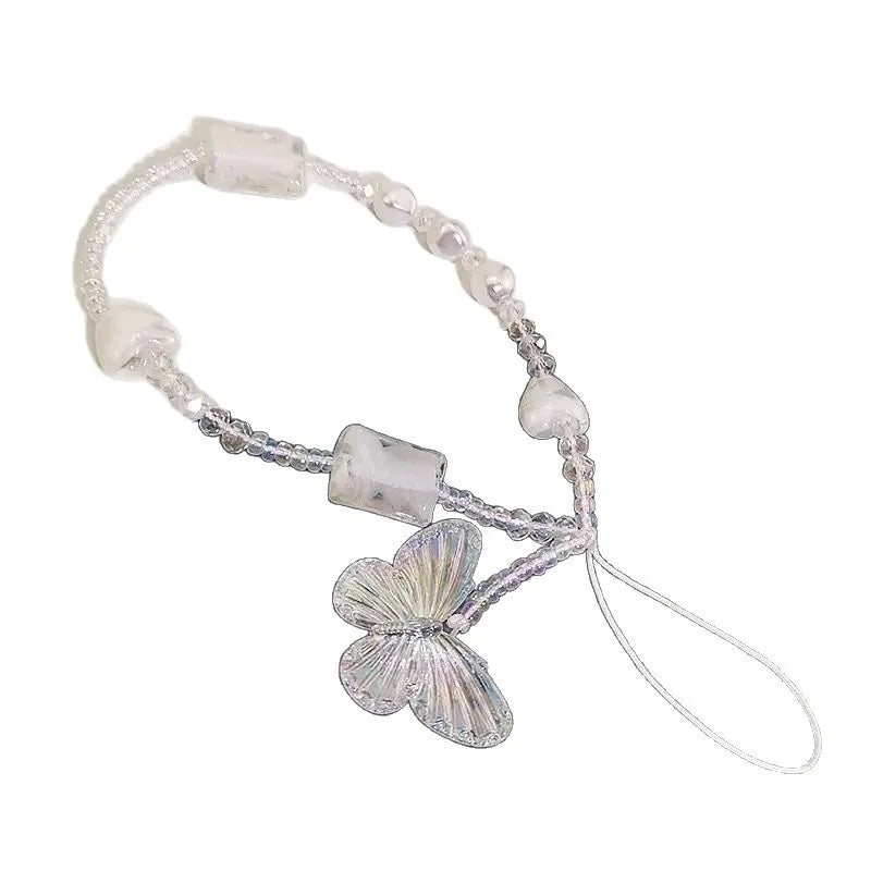 HP168 Short. Stylish Pearl Chain with Universal Design-premium Double Buckle Bow for Phone Accessories. Instagram-worthy Fashion