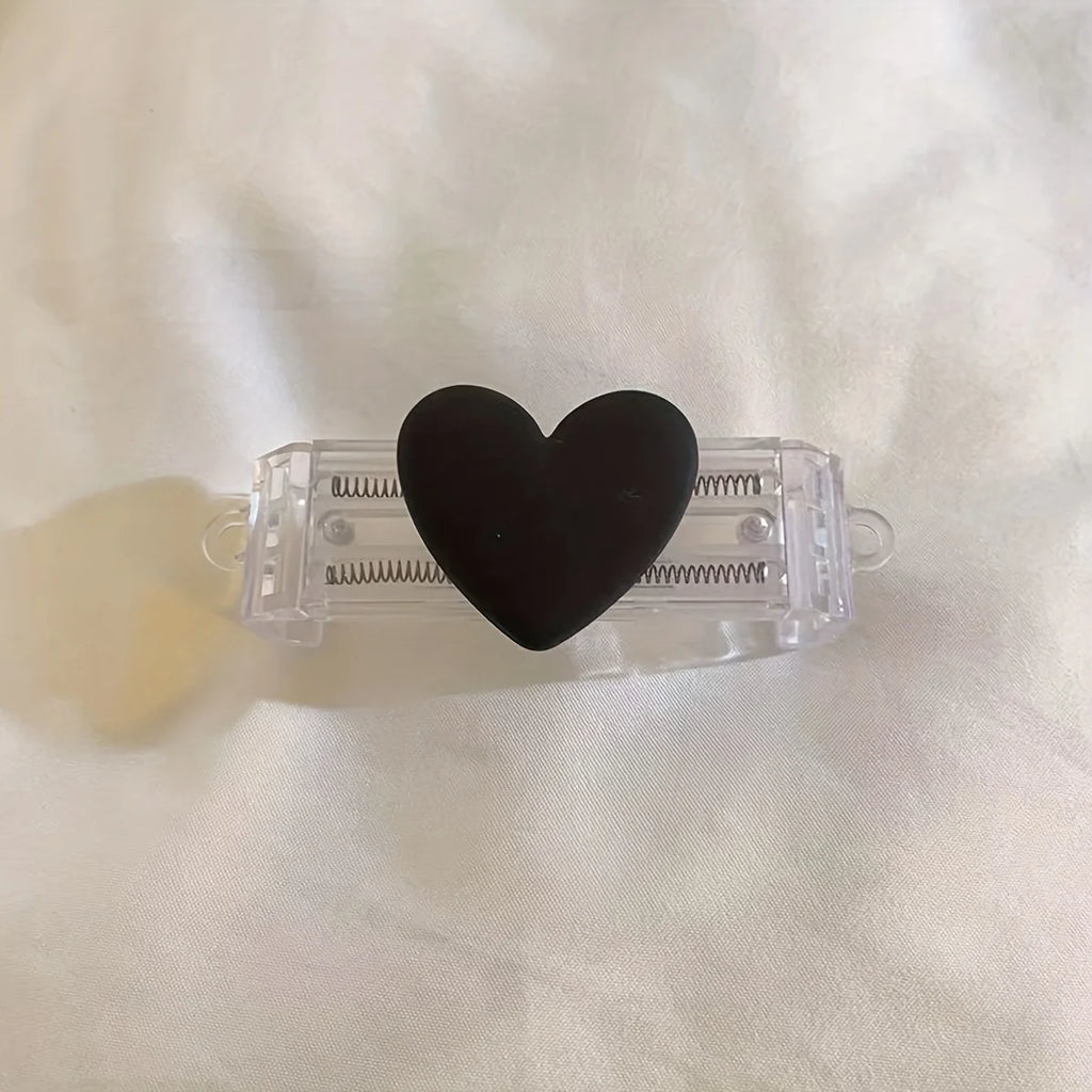 Black 3D Love Mobile Phone Case Back Clip Lanyard Color Hand Rope Neck Adjustable Anti-fall Mobile Phone Strap