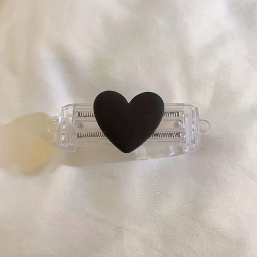 Black 3D Love Mobile Phone Case Back Clip Lanyard Color Hand Rope Neck Adjustable Anti-fall Mobile Phone Strap