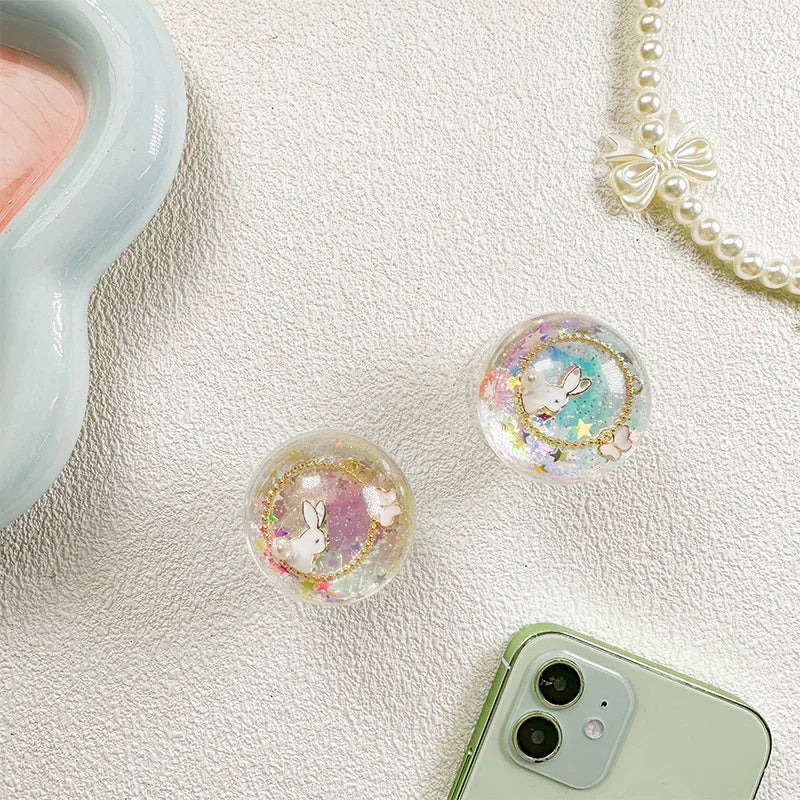 Factory Price Glitter Phone Holder Quicksand Liquid Cartoon Pattern Mobile Holder Accessories Promotion Gift