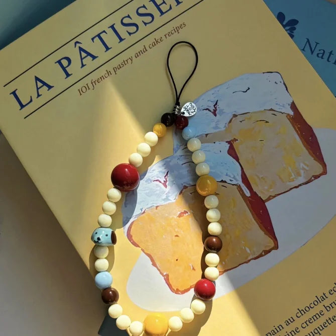 Colorful Beaded Mobile Phone Chain Accessories Camera Bag Pendants Hanging Ornaments Versatile Lanyards Chains