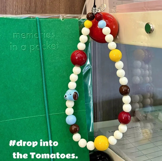 Colorful Beaded Mobile Phone Chain Accessories Camera Bag Pendants Hanging Ornaments Versatile Lanyards Chains