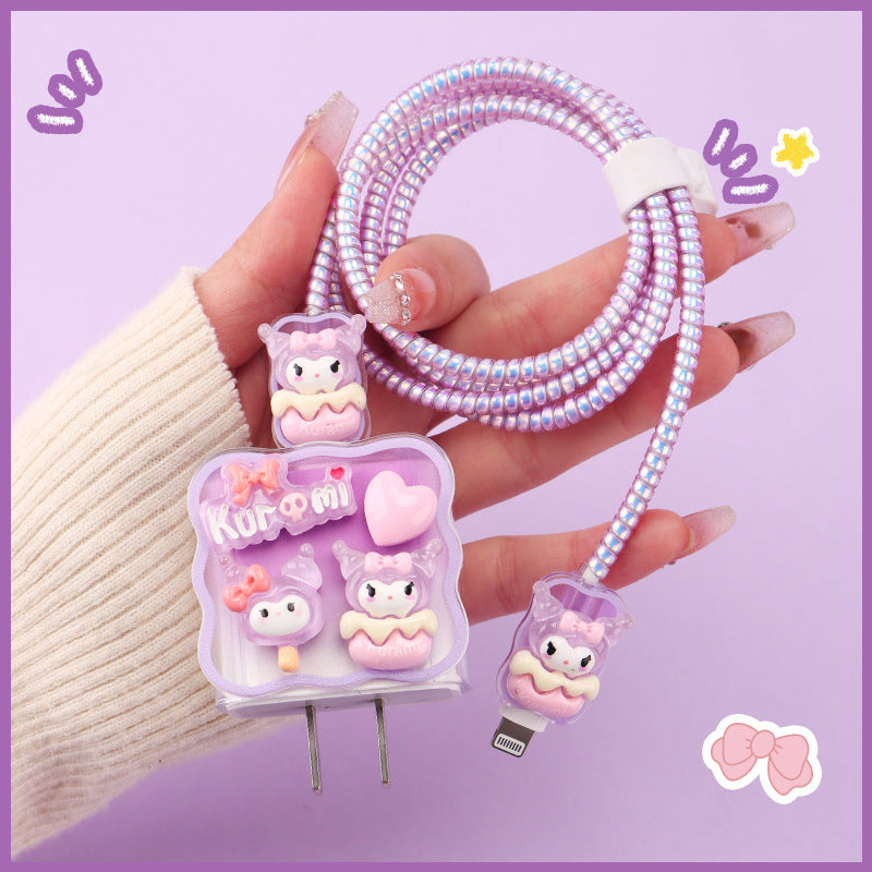 Data Cable Protective Case Cute Charging Outwear Fit For Apple Charger Winding Fit For Charging Cable