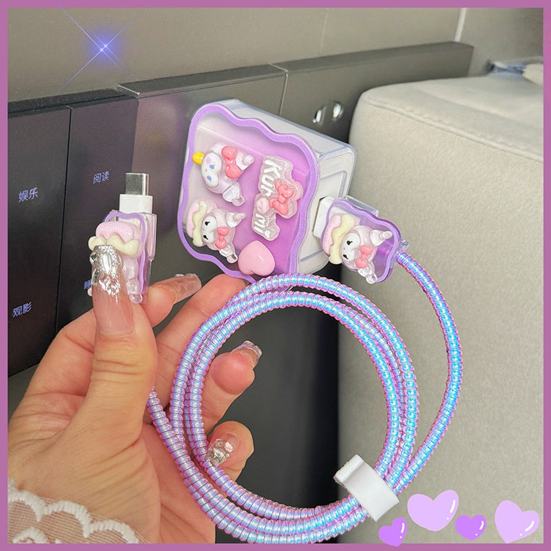 Data Cable Protective Case Cute Charging Outwear Fit For Apple Charger Winding Fit For Charging Cable